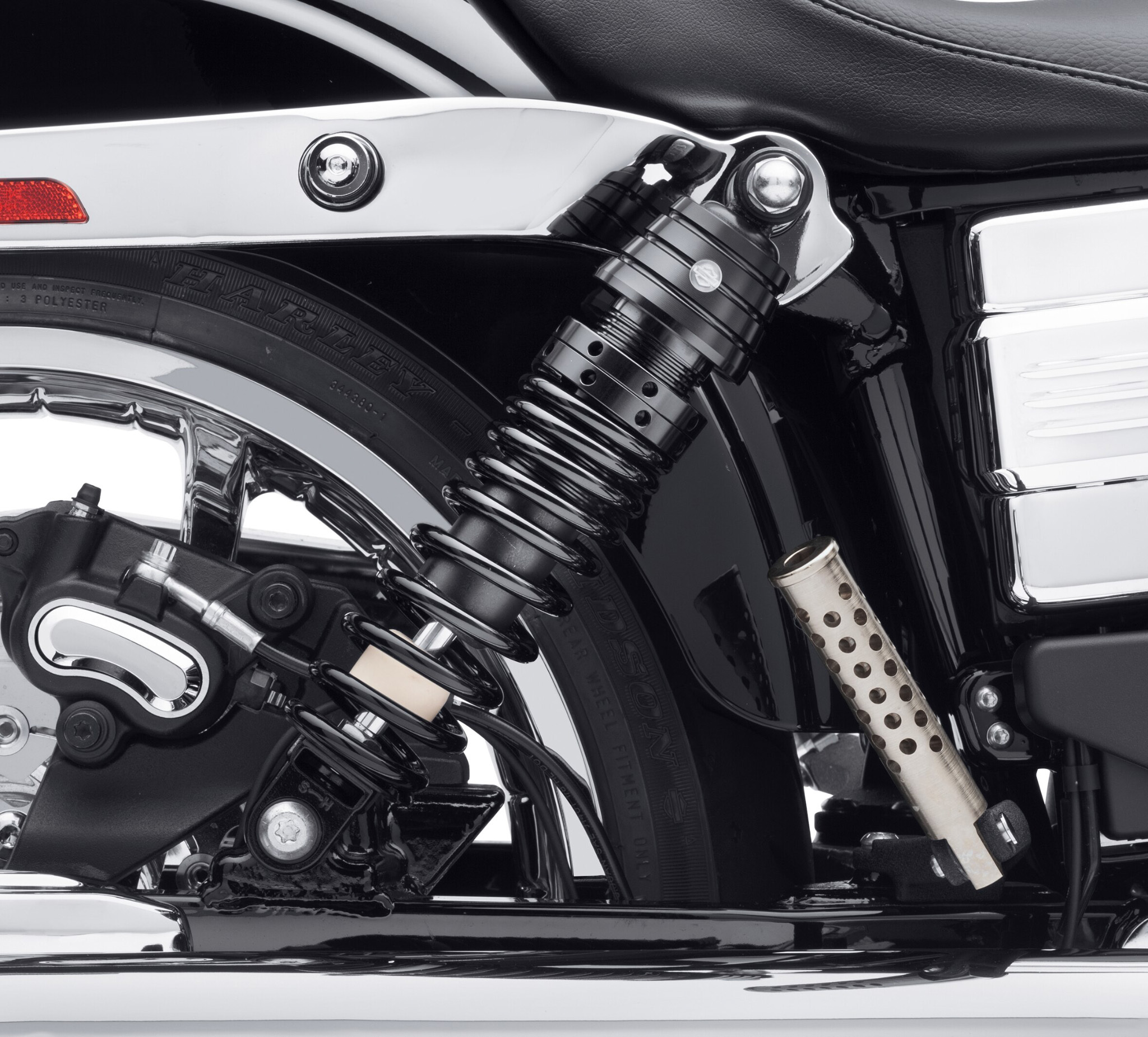 Amortiguadores pernos arriba 1 unidades en cromo para Harley Davidson fl 58-66